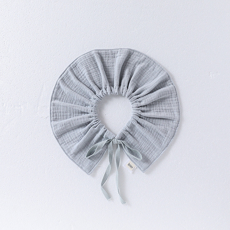 Simple Solid Color Cotton Strapped Bib-7