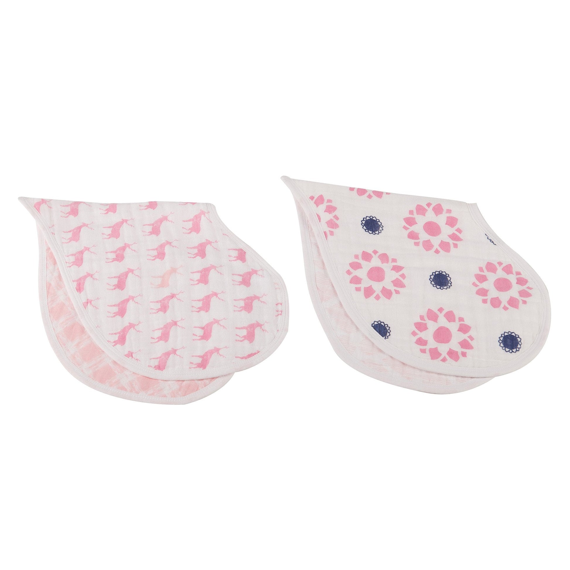 Pop of Pink Cotton Heart Bibs 2PK-1