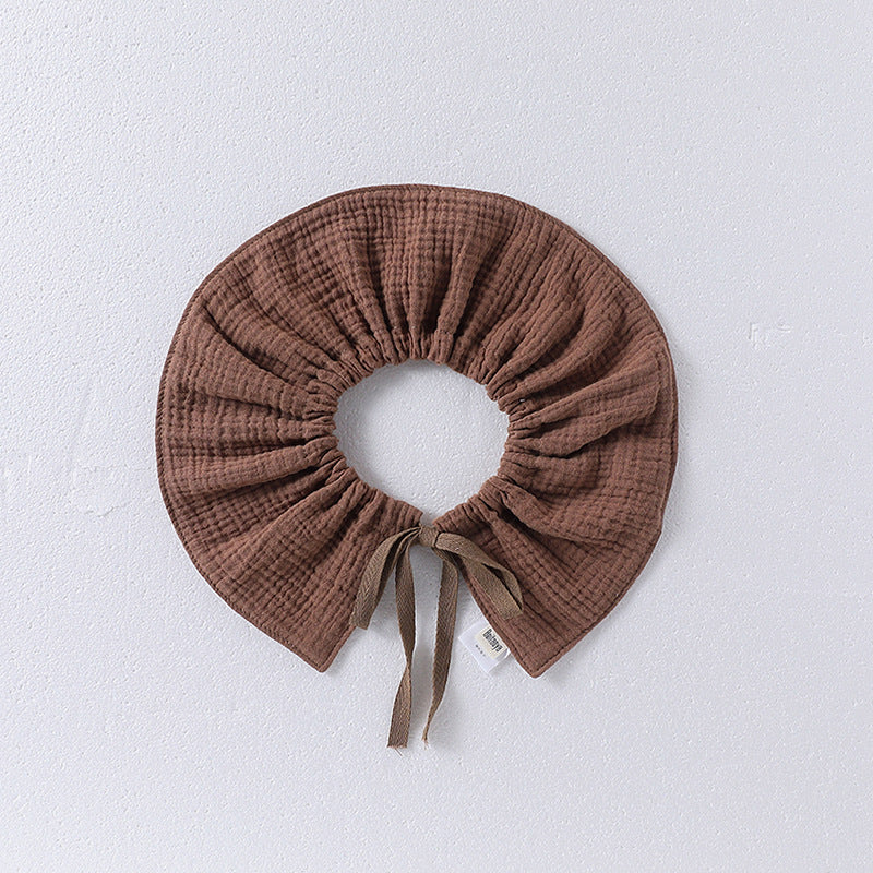 Simple Solid Color Cotton Strapped Bib-4